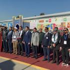 رفع العلم الفلسطيني وعزف النشيدين الفلسطيني والعراقي على ارض معرض بغداد الدولي