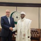 الهباش يُطلع الأمين العام لمنظمة التعاون الإسلامي على تطورات القضية الفلسطينية