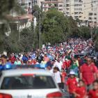 انطلاق ماراثون المشي للاطفال بتنظيم من بلدية رام الله 