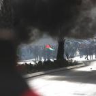 مواجهات بين طلاب جامعة بيرزيت وقوات الاحتلال على المدخل الشمالي لمدينة البيرة 