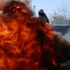 مواجهات بين الشبان وقوات الاحتلال على المدخل الشمالي لمدينة البيرة 