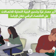 تقرير جديد لحملة: انهيار الاقتصاد الرقمي في غزة بفعل الحصار وتدمير البنية التحتيّة للاتصالات