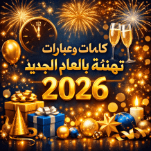 كلمات وعبارات تهنئة بالعام الجديد 2026 – تهاني السنة الجديدة