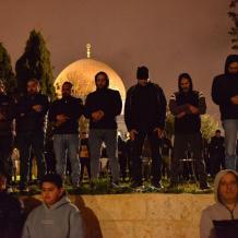 بالصور| آلاف المصلين يؤدون صلاة العشاء والتراويح في المسجد الأقصى 