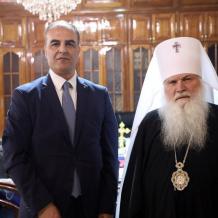 سفير فلسطين يُطلع ممثل الكنيسة الروسية الأرثوذكسية في أوزبكستان وعموم وسط آسيا على آخر التطورات