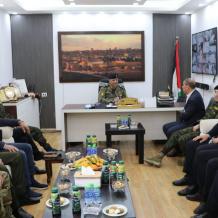 قائد قوات الامن الوطني اللواء العبد ابراهيم خليل يزور قيادة منطقة سلفيت