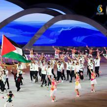 بالصور| فلسطين تشارك في حفل افتتاح دورة الألعاب الآسيوية الشاطئية