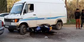 حادث سير في بلدة حوارة جنوب نابلس