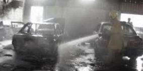 احتراق سيارة نتيجة تماس كهربائي في جنين