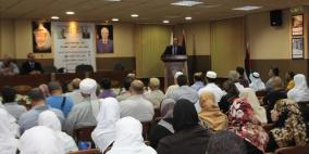 محافظ طولكرم ينقل تحيات الرئيس عباس للحجاج من أهالي شهداء المحافظة