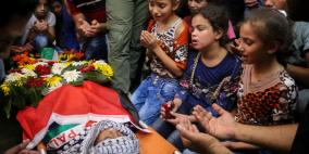 جنازة الشهيد الطفل احمد شراكة في مخيم الجلزون