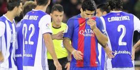 برشلونة ينجو من سوسيداد بنقطة وخطأ تحكيمي
