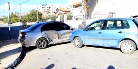 حادث سير في شارع نابلس في  مدينة البيرة