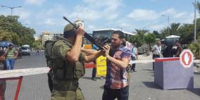 بالصور: حاجز اسرائيلي وسط مدينة غزة