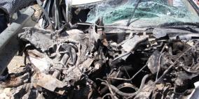 حادث سير جديد في منطقة عيون الحرامية بين رام الله و نابلس