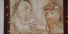 بالصور.. أول فنانة فلسطينية تٌبدع الرسم بـ "القهوة"‎