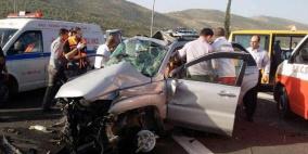 إصابة خمسة مواطنين بحادثي طرق قرب نابلس والخليل
