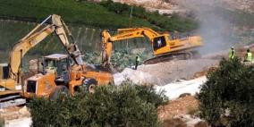 الاحتلال يستولي على عشرات الدونمات الزراعية جنوب بيت لحم