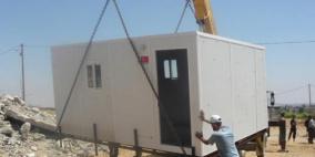 "كرفانات" متنقلة لإيواء المدمرة منازلهم بخانيونس