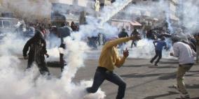 اصابة عدد من المواطنين بحالات اختناق خلال مواجهات في تقوع