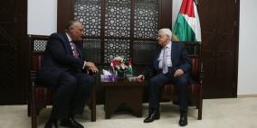 الرئيس محمود عباس يستقبل وزير الخارجية المصري سامح شكري