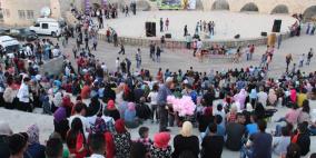 مهرجان "القدس في عيون أطفالنا" بمدرجات متنزه جمال عبد الناصر في نابلس