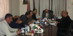 طبيلة يجتمع مع رئيس واعضاء النقابة العامة لعمال النقل بفلسطين