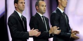 كريستيانو وإنييستا ينافسان ميسي في الكرة الذهبية