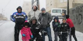 تساقط الثلوج في مدينة الخليل هذا اليوم