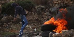 مواجهات قرب سجن عوفر غرب رام الله اليوم الثلاثاء