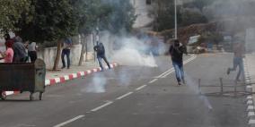 مواجهات في قرية سنجل عقب تشييع الشهيدة ايناس شوكت خليل