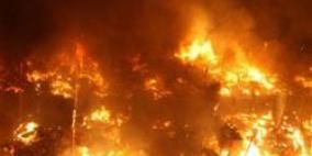 اندلاع حريق في حقول للقمح شرق غزة