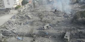 تدمير مجمع أبو خضرة الحكومي وسط غزة.. قوة تدميرية رهيبة