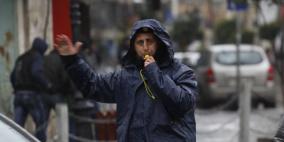 ‫أجواء مدينة رام الله بعد سقوط الأمطار والثلوج