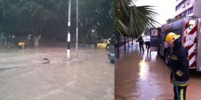 فرق الطوارئ في بلدية نابلس تتعامل مع 30 حالة خلال المنخفض الجوي