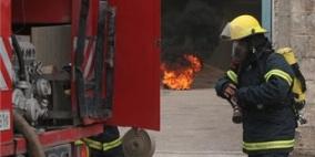 التماس الكهربائي وتسرب الغاز يتسبب في إحتراق منزلين برام الله