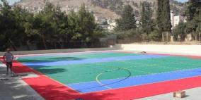 بلدية نابلس تنهي تأهيل ملعبا رياضيا بتمويل جزئي من مؤسسة قطرية