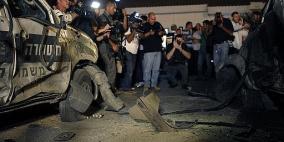 آثار صواريخ غزة في البلدات الاسرائيلية