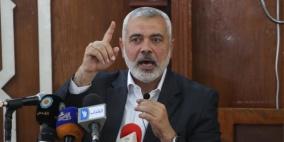 هنية : يدعو الفلسطينيين للتوحد في مواجهة المرحلة المقبلة