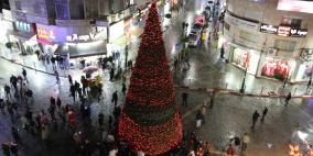 انارة شجرة الميلاد في رام الله