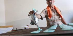 صناعة القطايبف الملونة في عين يبرود شمال شرق رام الله