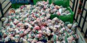 طولكرم: إتلاف 2867 كغم دجاج مهربة من إسرائيل