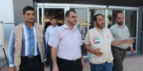 وفد الهلال الاحمر الاماراتي الخامس يتفقد المستشفى الميداني ومشاريع اعمار بغزة