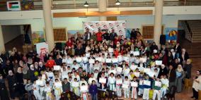 أكاديمية الأقصى تختتم تخريج فوج القدس من طلبة الكاراتيه