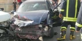 6 إصابات في حادث سير بين مركبتين بمدينة طولكرم