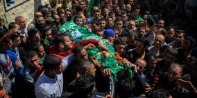 بالصور: جماهير مخيم جنين تشيع جثامين شهداء المخيم الثلاثة الذي ارتقوا فجر اليوم