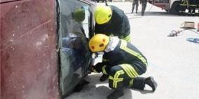 إصابات جراء انقلاب مركبتين بأريحا وجنين