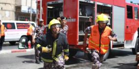 إنقاذ امرأة وأطفالها الثلاثة بحريق منزلهم في مدينة دورا