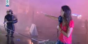 بالفيديو: لحظة تعرض مراسلة لبنانية للضرب مباشرة على الهواء