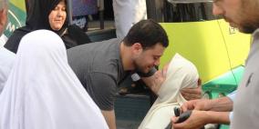 بالصور.. مغادرة الدفعة الاولى من حجاج غزة الى الديار الحجازية